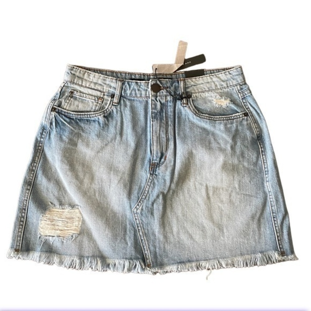 STS BLUE Emily Mini distressed denim skirt, Skirt size 28